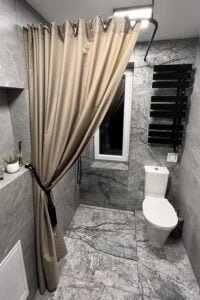 Dušo užuolaida juodas dekoras Deco Home
