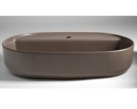 Pastatoma rusva kriauklė voniai Infinity 60x40cm Taupe color