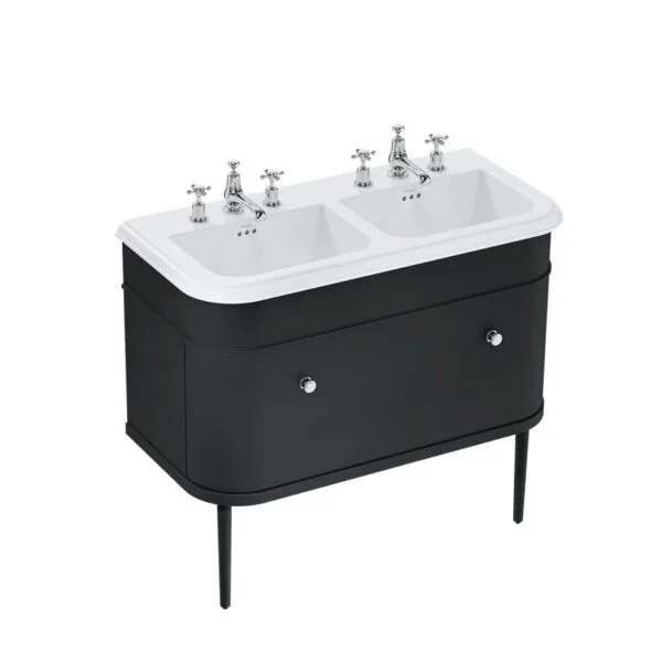 Dviguba vonio spintelė Chalfont 100cm retro dizainas ch1003scwch100mbchlegmb-20240118
