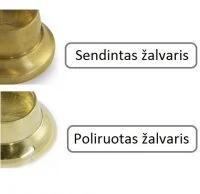 Žalvarinis karnizas dušo užuolaidai