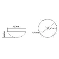 Statomas stiklinis praustuvas Tosemi 42cm - Image 4