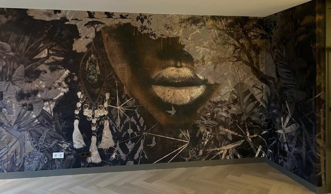 Egzotiškas foto tapetas svetainėje atograzu fototapetai muance