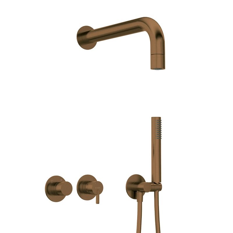 Deate Silia potinkinė dušo sistema NQS_C0XK PVD Bronzos vario spalva Deate Silia potinkinė dušo sistema NQS_C0XK PVD Bronzos vario spalva