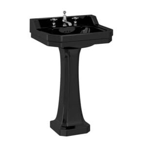 Juodas praustuvas vonioje Burlington Jet juoda keramika