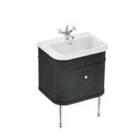 Prabangus vonios baldas 65cm juoda spalva ch0651scwch65mbchlegchr