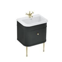 Prabangus vonios baldas 65cm juoda spalva ch0651scwch65mbchleggold