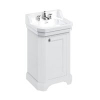 Matinė balta vonios spintelė Burlington 56cm