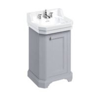 Šviesiai pilka vonios spintelė Burlington 56cm