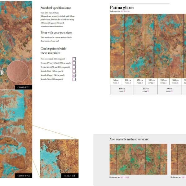 Muance Patina glaze MU11028 skaimeninis tapetas