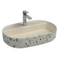 10NF65060 Pastatomas praustuvas Terrazzo 60x40cm