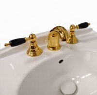 Blizgaus aukso retro praustuvo maišytuvas London