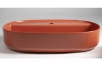 Terakota spalvos statomas praustuvas Infinity 60x40cm Terracotta