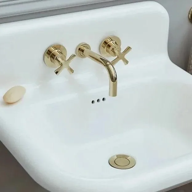 PVD blizgaus aukso spalva Retro klasikinis kriauklės kranas
