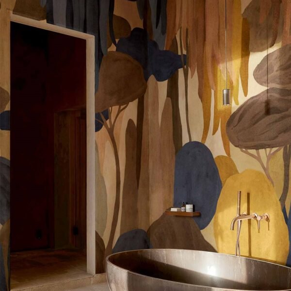 Vonios interjeras su fototapetu Coordone Sapare C00056