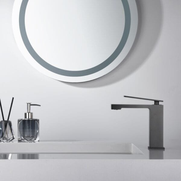 Juodas gunmetal PVD praustuvo maišytuvas Imex Pisa BDP048-1BGM