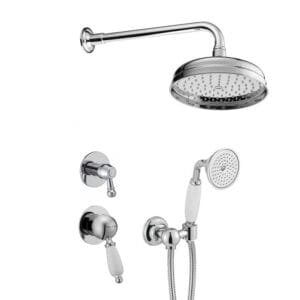 Klasikinė dušo sistema su atskiru diverteriu New Old Retro dušas