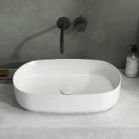 Matinis baltas praustuvas ant stalviršio Isvea Infinity 55cm 10nf65055-2l