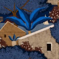 Modernaus dizaino tapetai Coordonne C000007 mėlynas