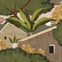 Tapetai Coordonne Sarape C00008 žalia spalva