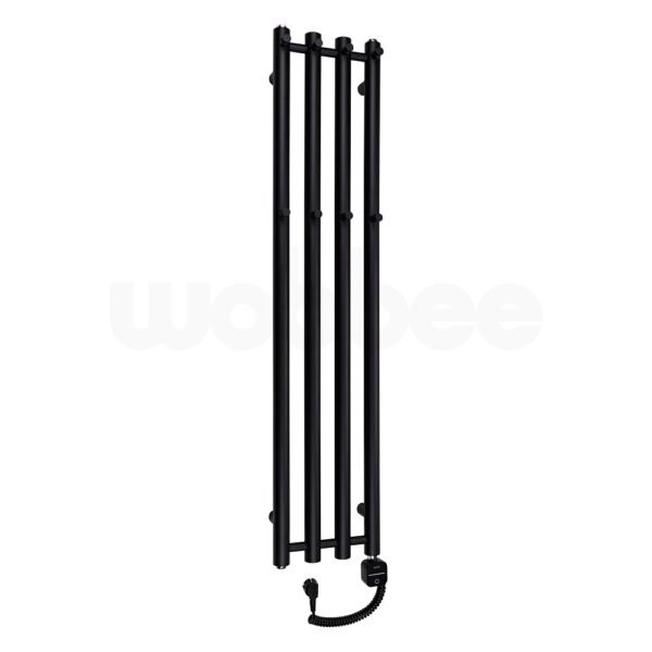 Juodas elektrinis džiovintuvas Wobbee BARNA 26x120cm su laidu W-BARN-26120BM2