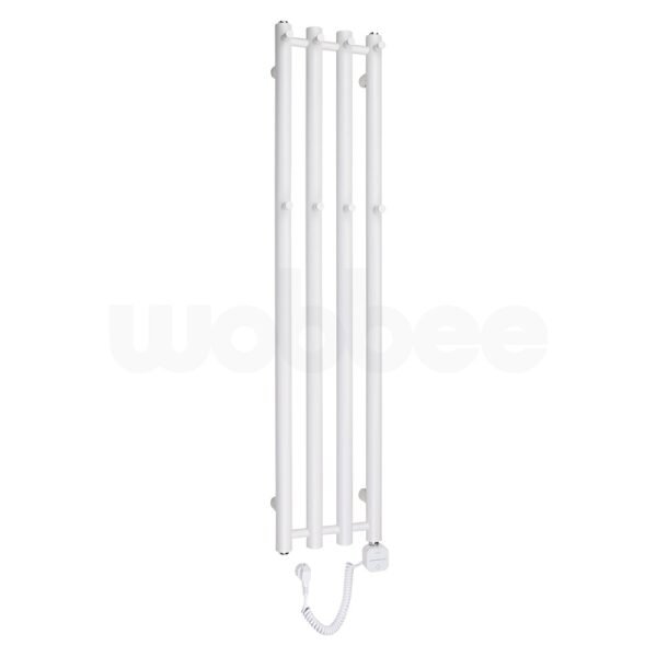 Baltas elektrinis džiovintuvas Wobbee BARNA 26x120cm su laidu W-BARN-26120WH2