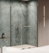 Stačiakampė dušo kabina gunmetal Smart New Trendy