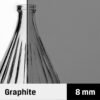 New Trendy stiklas Graphite 8mm