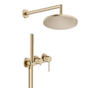 Potinkinė dušo sistema Velis Nobili WESK100-1VE šlifuoto aukso PVD miele