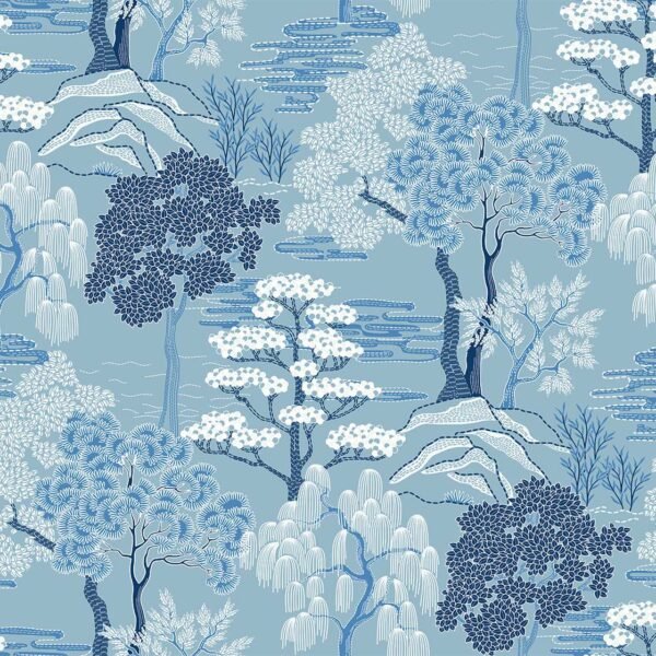 Pastelinių spalvų tapetai Chinoiserie CH31002