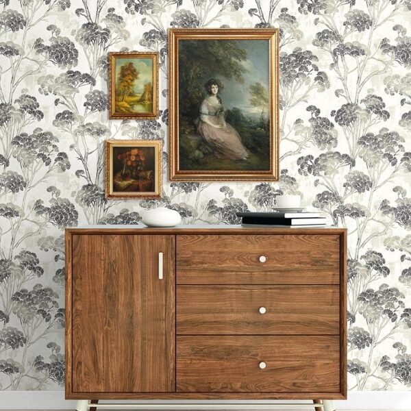 Tapetai sienų danga šviesus raštas