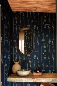 C00022 Meksikietiško rašto tapetas Coordonne