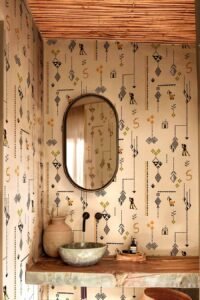 C00025 Meksikietiškas raštas tapetuose