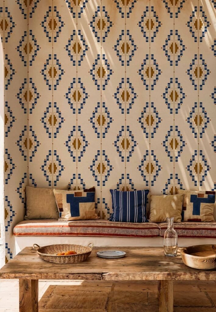 Meksitiekiškos temos interjeras Tapetai