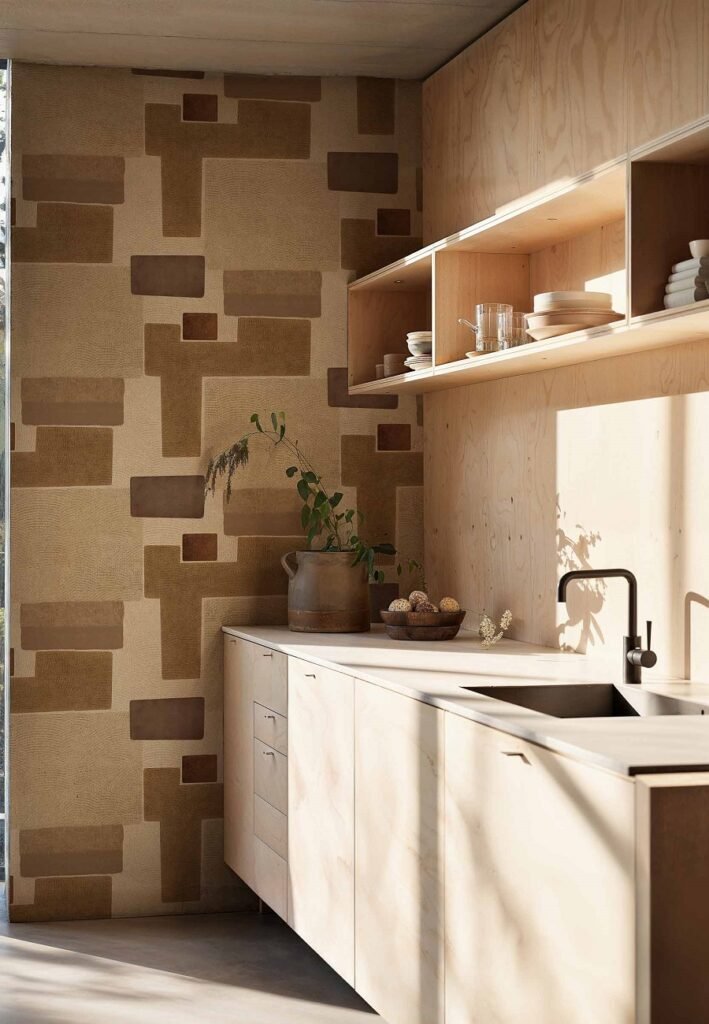 Tapetas virtuvės interjere coordonne Sarape