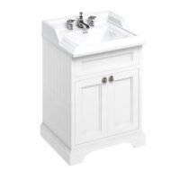 Klasikinis vonios baldas matinė balta Burlington 65cm