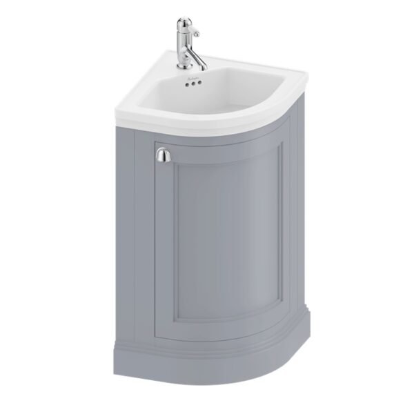 Kampinis baldas su praustuvu pilkos spalvos Burlington 43cm