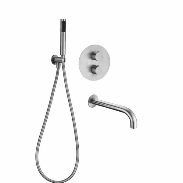 Potinkinė termostatinė nerūdijančio plieno vonios sistema Imex Moscu GTK034