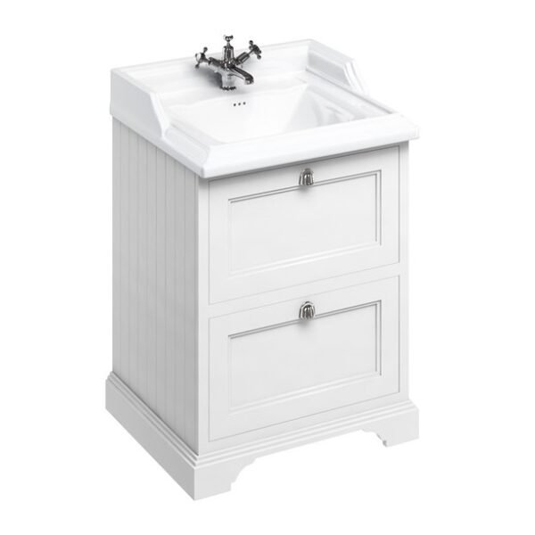 Burlington baltos spalvos vonios spintelė 65cm