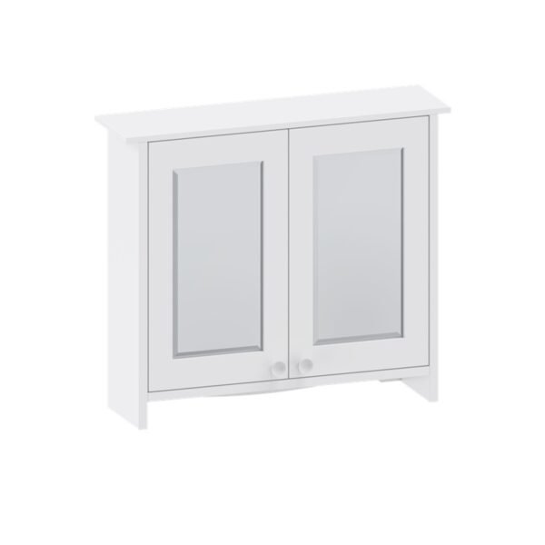 Vonios spintelė su veidrodžiu matinė balta Guild 65cm gu6057vw