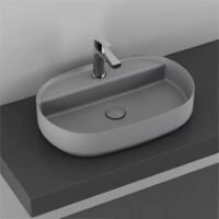 Šviesiai pilkas Isvea Infinity praustuvas 60x40cm 10NF65060 grey