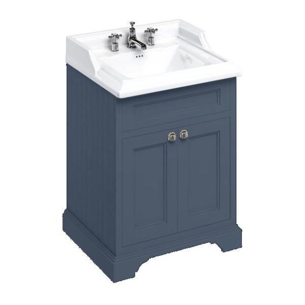 Tamsiai mėlyna spintelė vonios praustuvui Burlington retro stilius ff8b-b15-3th