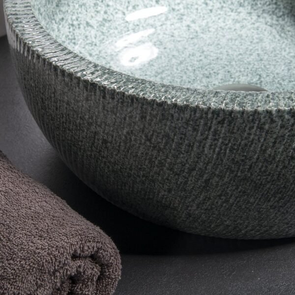 Žalsvas pastatomas praustuvas vonioje Priori pi013 (2)