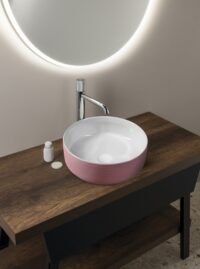 ar041 Rausvas rožinis praustuvas vonios kambariui PRiori Sapho (3)