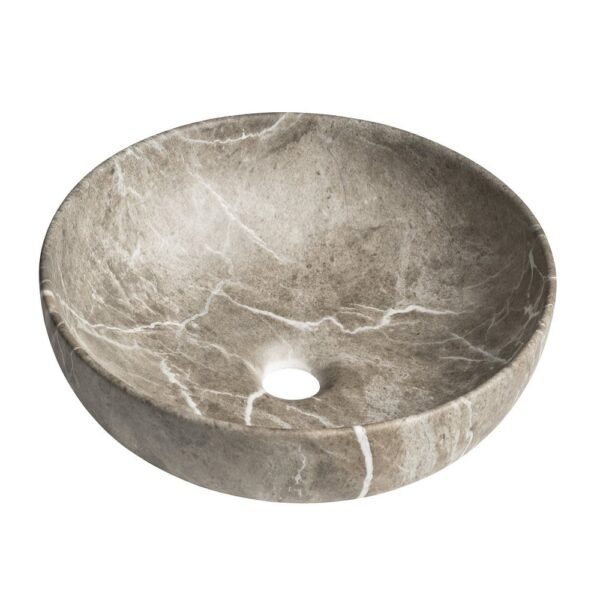 Smėlinio marmuro imitacijos apvalus praustuvas Rondade 41cm ar435bm