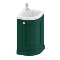Kampinis baldas su praustuvu žalios spalvos Burlington 43cm