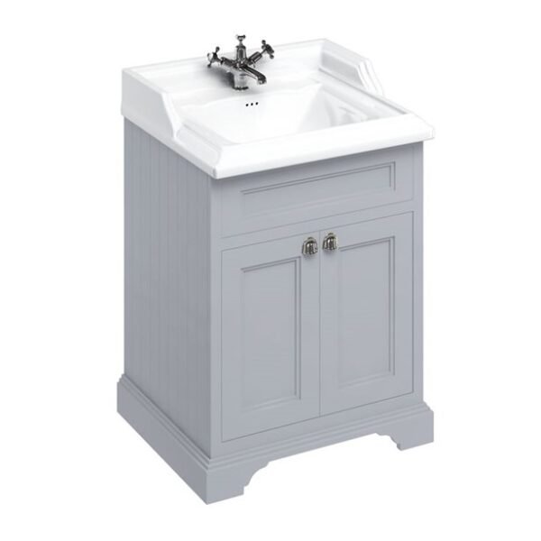 Klasikinis vonios baldas šviesiai pilkas Burlington 65cm ff8g-b15