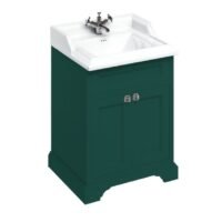 Klasikinis vonios baldas žalios spalvos su praustuvu