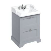 Burlington pilkos spalvos vonios spintelė 65cm ff9g-b15