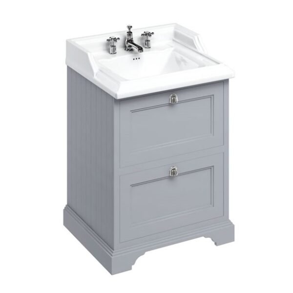 Burlington pilkos spalvos vonios spintelė 65cm ff9g-b15