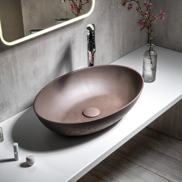 fg215 rudos spalvos pastatomas praustuvas iš betono Forgimo (2)